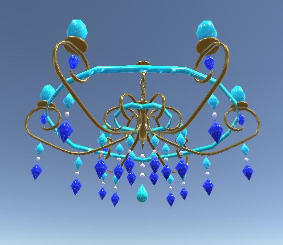【3D小物】星水晶のシャンデリア