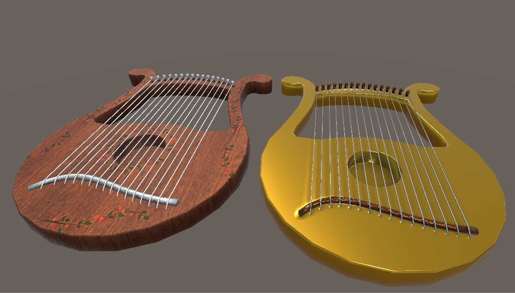 【3D小物】リラハープ