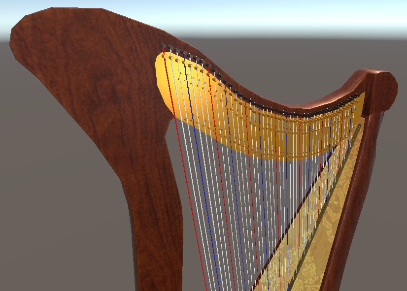 【3D小物】グランドハープ(ペダルハープ)セット