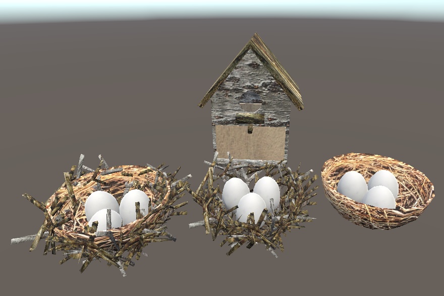 【3D小物】鳥の巣セット