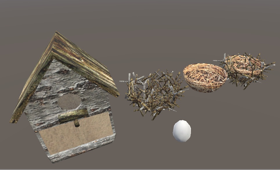 【3D小物】鳥の巣セット