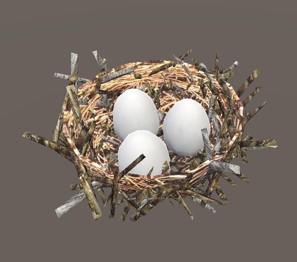 【3D小物】鳥の巣セット