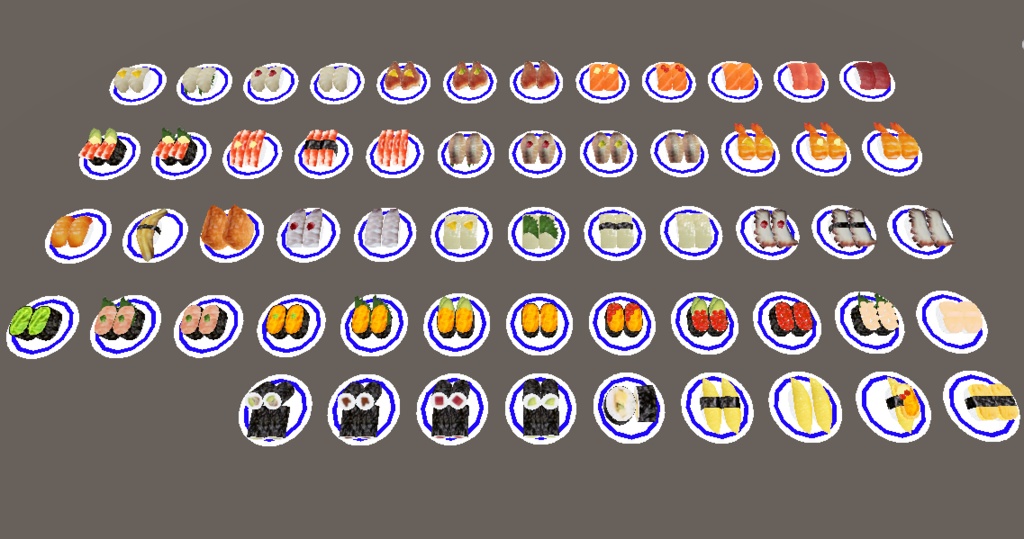 【3D小物】満”貫”全席(お寿司セット)