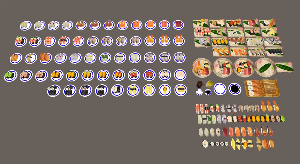 【3D小物】満”貫”全席(お寿司セット)