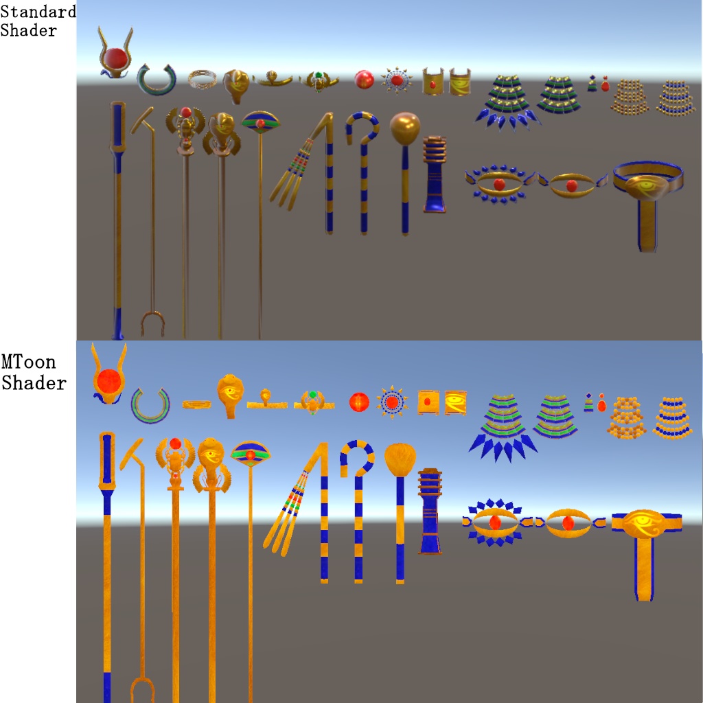 【3D小物】古代エジプト風の装飾セット