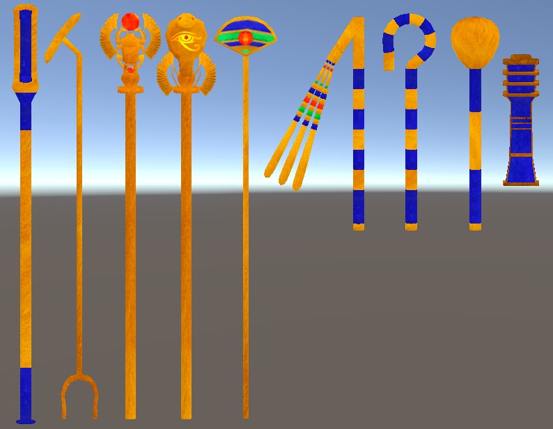 【3D小物】古代エジプト風の装飾セット