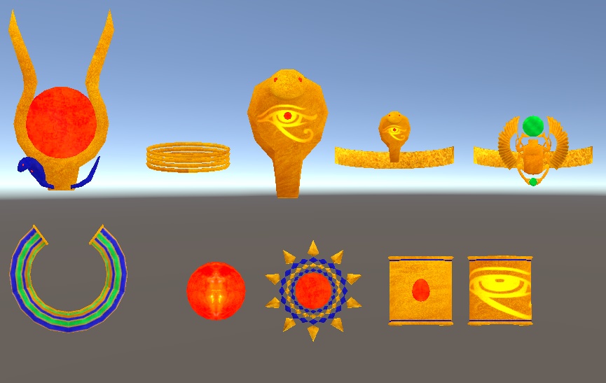 【3D小物】古代エジプト風の装飾セット