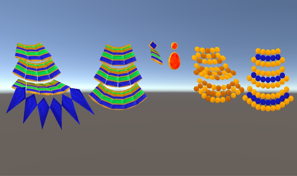 【3D小物】古代エジプト風の装飾セット