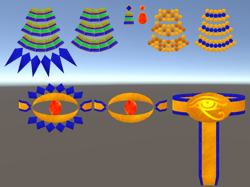 【3D小物】古代エジプト風の装飾セット