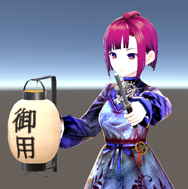 【3D小物】江戸時代の捕り物道具セット(十手、三道具、弓張提灯、寛永通宝)