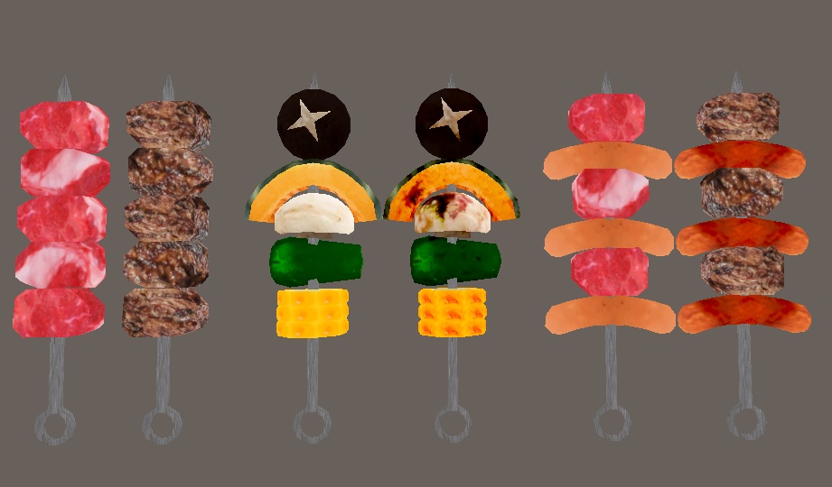 【3D小物】バーベキューセット&ドラム缶キャンプセット