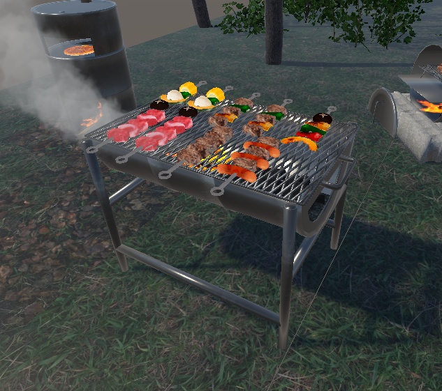 【3D小物】バーベキューセット&ドラム缶キャンプセット