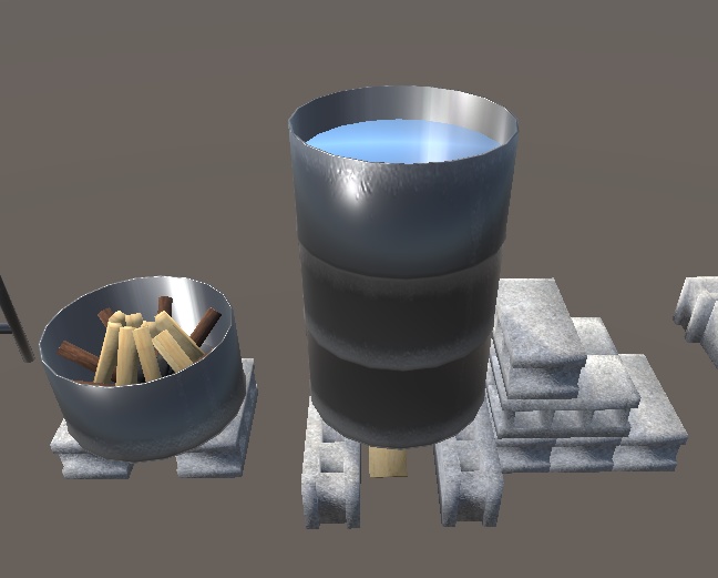 【3D小物】バーベキューセット&ドラム缶キャンプセット