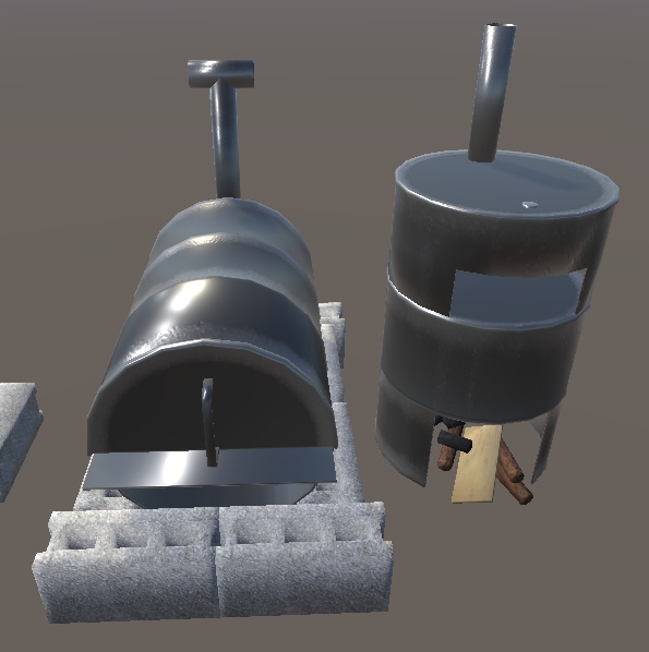 【3D小物】バーベキューセット&ドラム缶キャンプセット