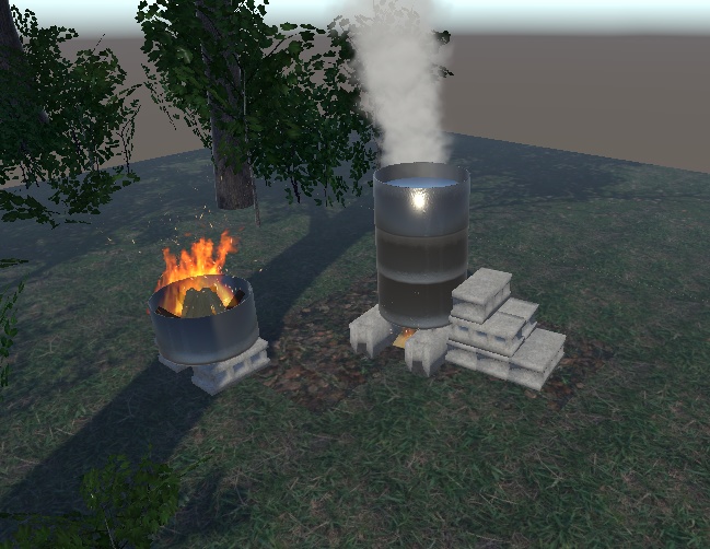 【3D小物】バーベキューセット&ドラム缶キャンプセット