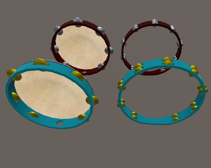 【3D小物】タンバリン(2種)