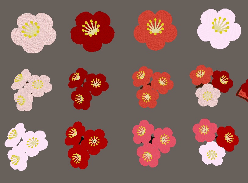 【3D小物】花飾ー百花魁ー