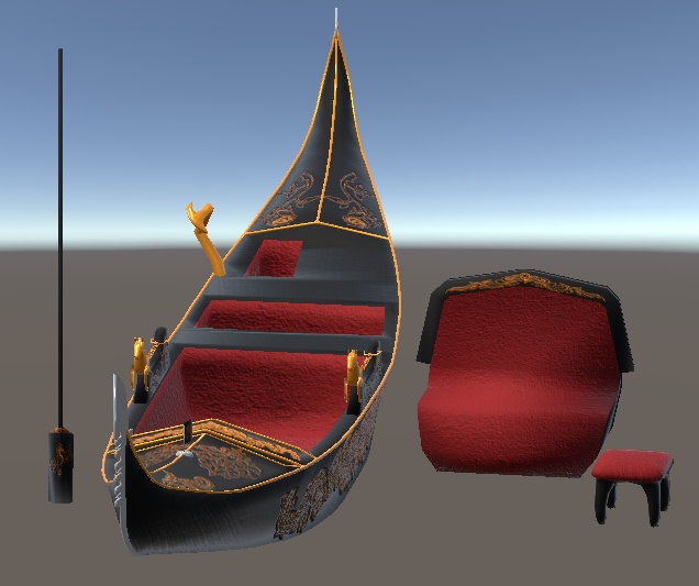 【3D小物】豪奢なヴェネツィアン・ゴンドラ