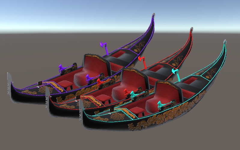 【3D小物】豪奢なヴェネツィアン・ゴンドラ