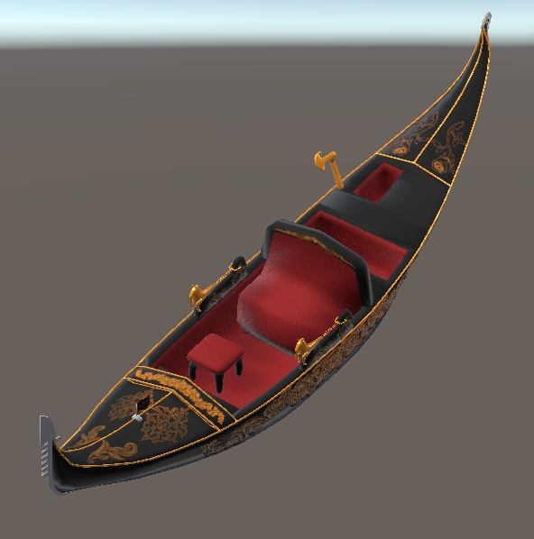 【3D小物】豪奢なヴェネツィアン・ゴンドラ