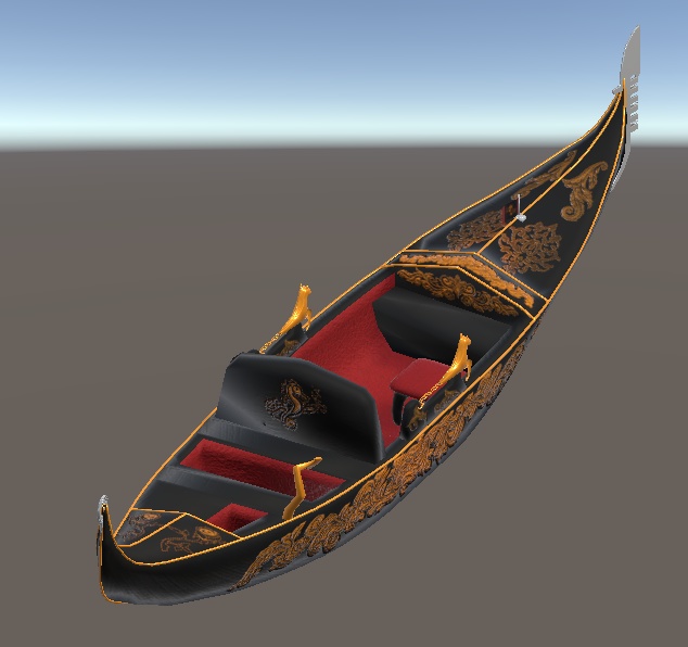 【3D小物】豪奢なヴェネツィアン・ゴンドラ