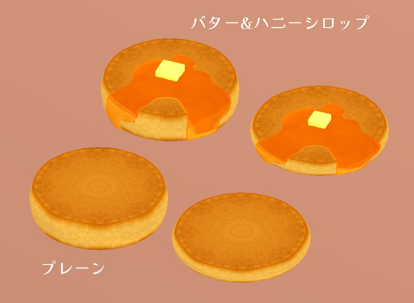 【3D小物】ふわふわパンケーキ&ホットケーキタワーセット(9種)