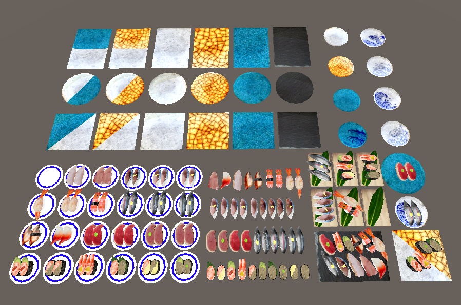 【3D小物】二満”貫”全席(お寿司セット2)