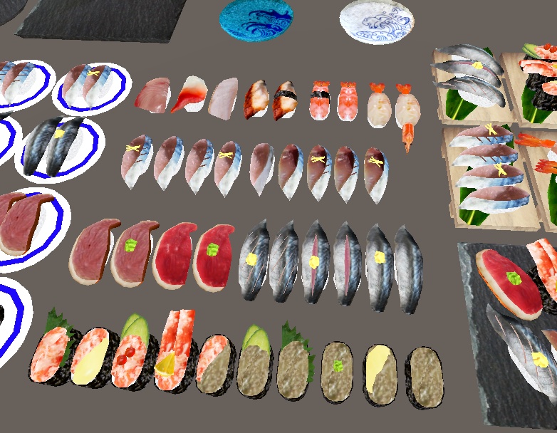 【3D小物】二満”貫”全席（お寿司セット2）