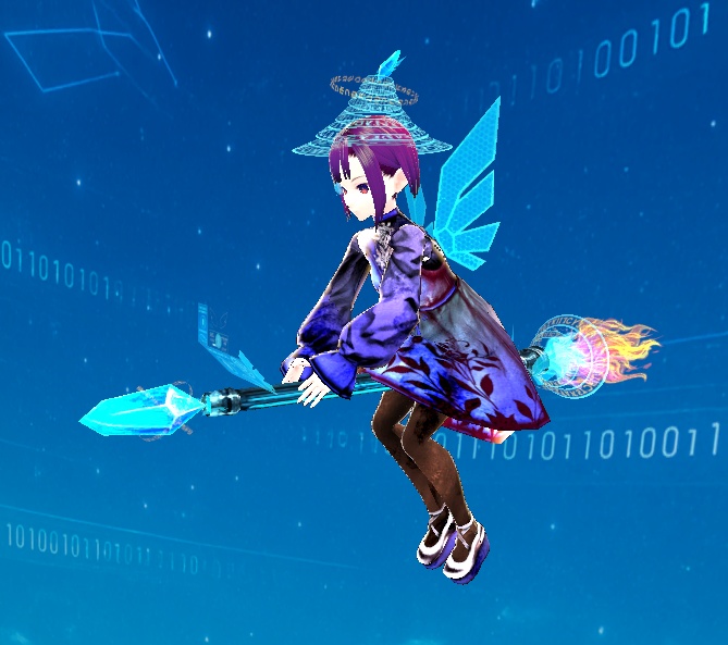 【3D小物】電脳世界の魔女セット