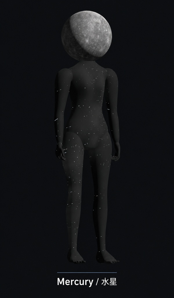 【VRChat・PC専用】COSMOS-MAN|天体と夜空のアバター・全9種・各500円