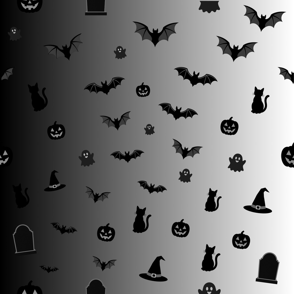 ハロウィンデジタルペーパー　シルエット １０枚セット　背景素材　デジタル手帳　壁紙　ラッピング