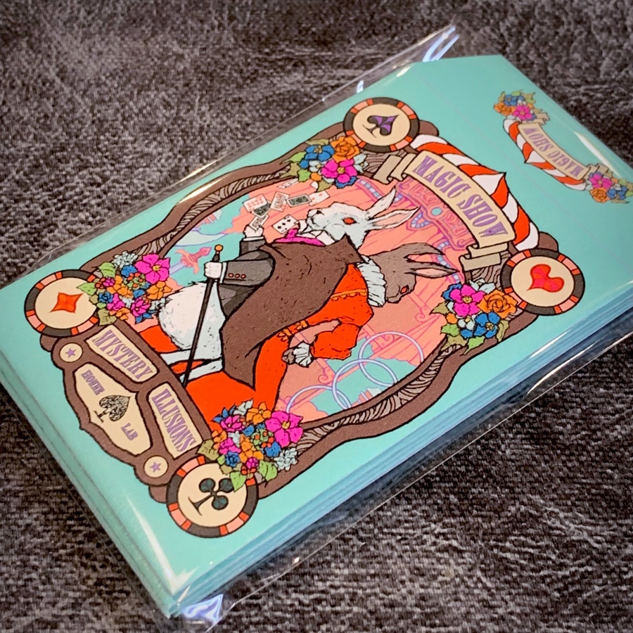 ポチ袋『兎のマジックショー』5点セット(封シール付き)