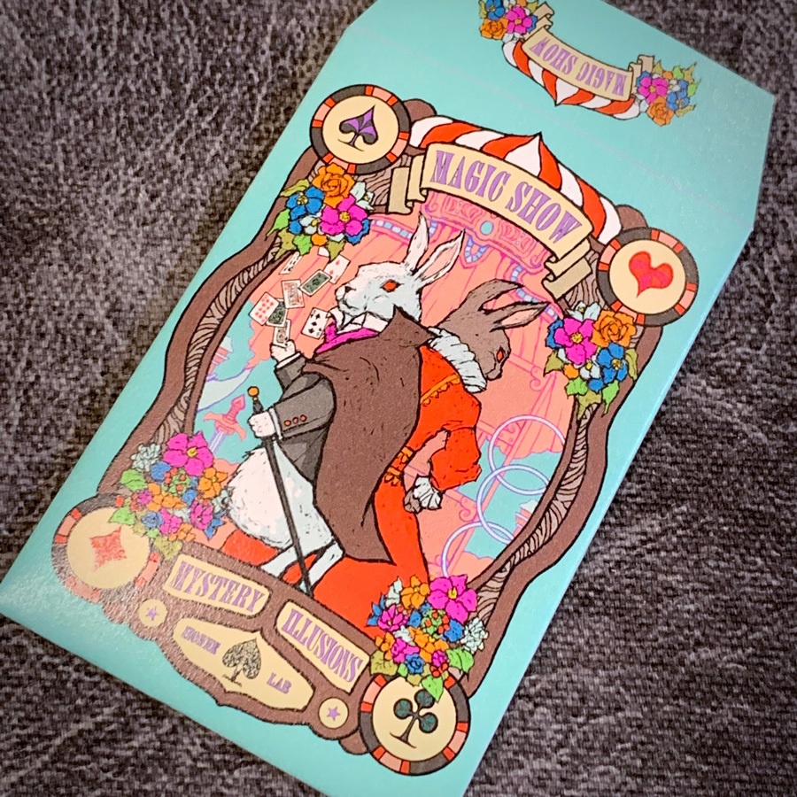 ポチ袋『兎のマジックショー』5点セット(封シール付き)