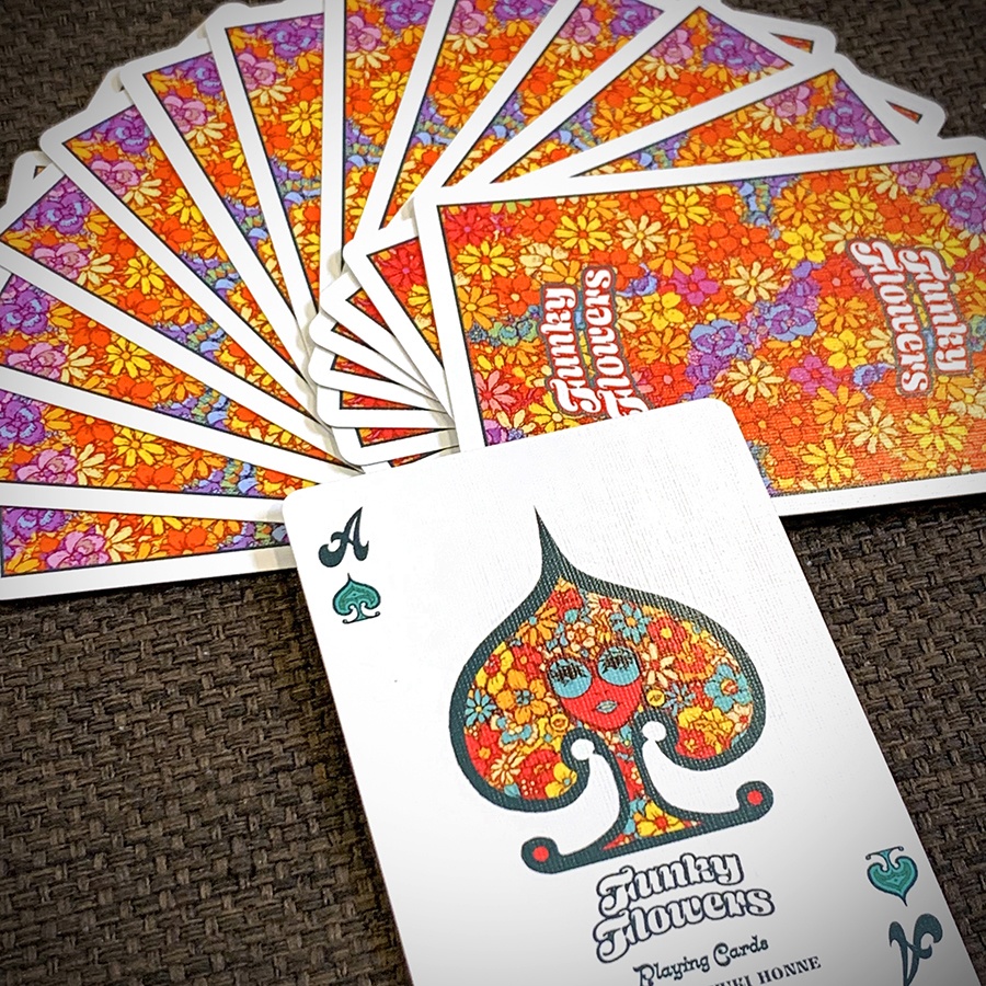 Bicycle Funky Flowers Playing Cards (カスタムバイスクル オリジナル トランプ )