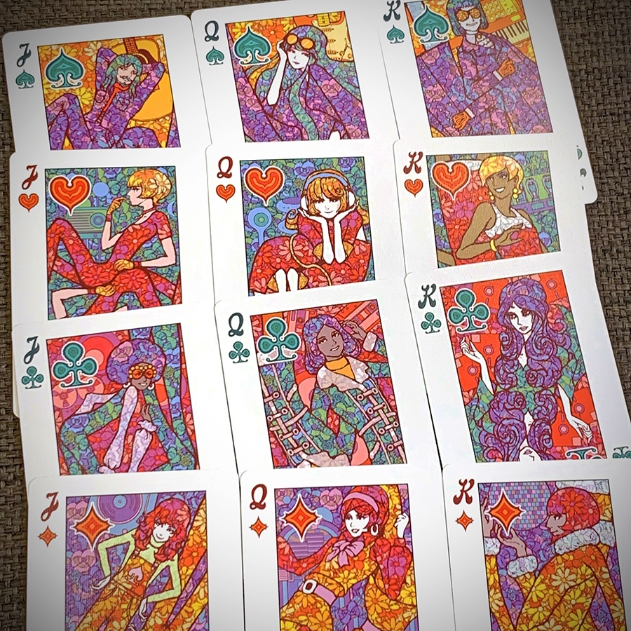 Bicycle Funky Flowers Playing Cards (カスタムバイスクル オリジナル トランプ )