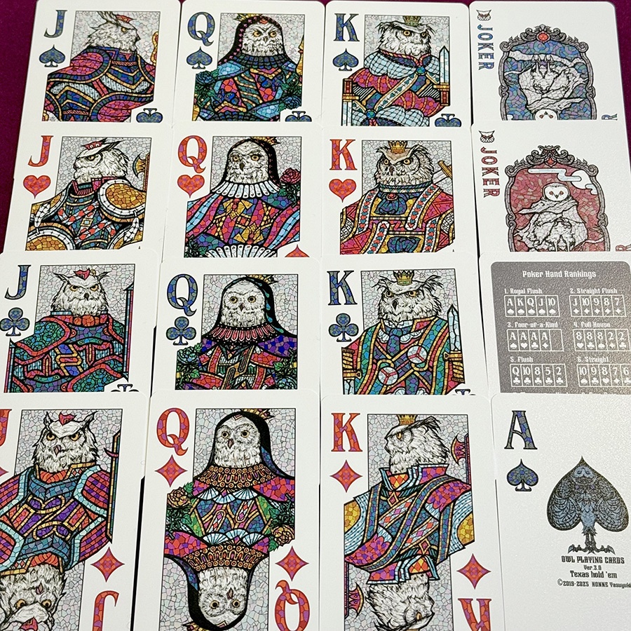 Owl Playing Cards (Ver.3.0)Texas hold 'em 【オリジナルトランプ】