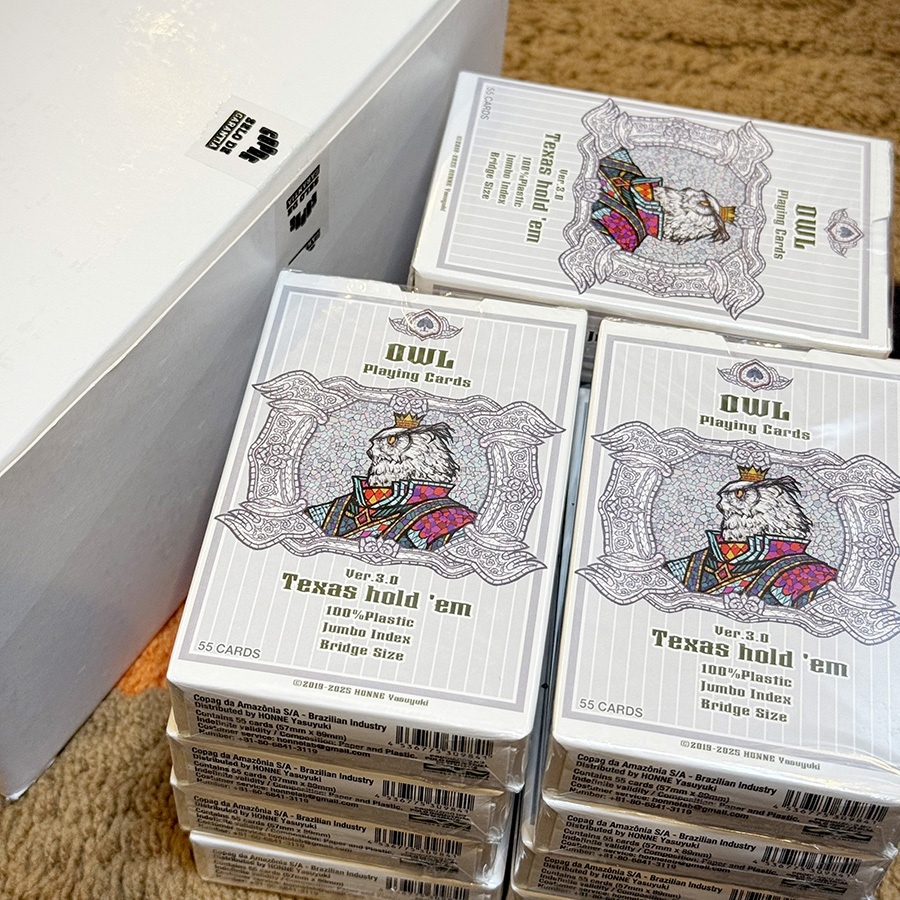 【12個(One dozen)】Owl Playing Cards (Ver.3.0)Texas hold 'em (オリジナルトランプ)