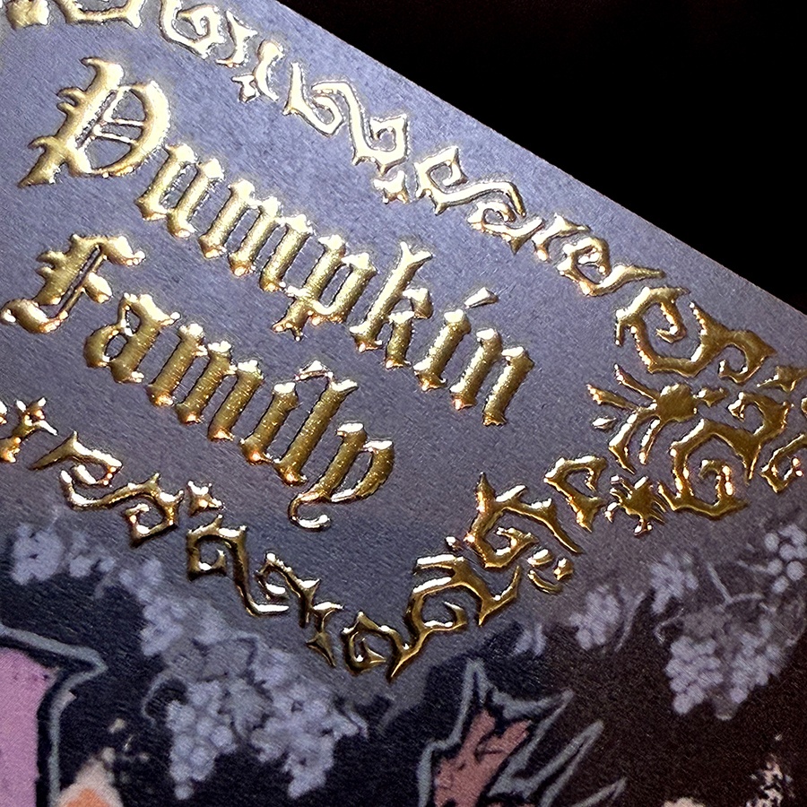 【箔押し】『Pumpkin Family』ポストカード【ハロウィン】