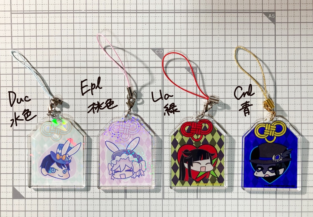お守り風アクリルキーホルダー 各種【匿名配送】
