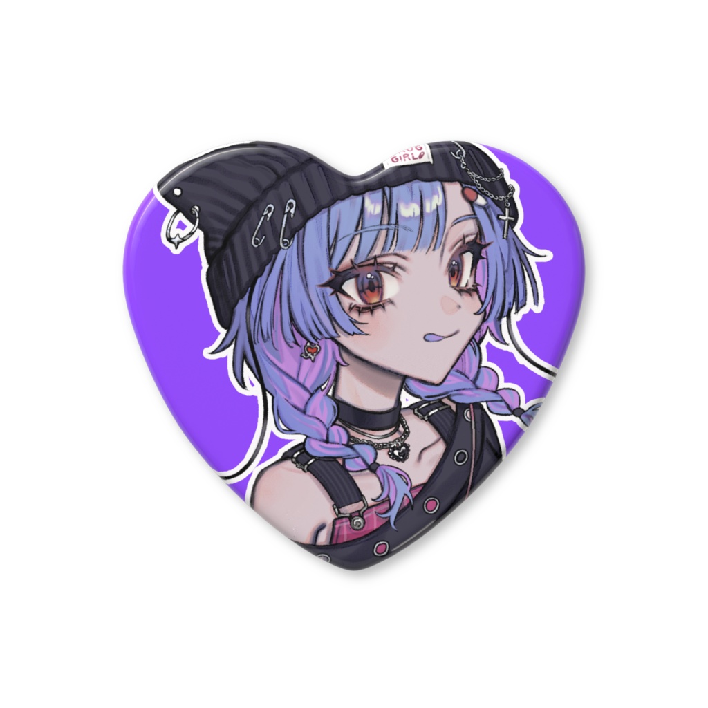 れーかハート缶バッチ1