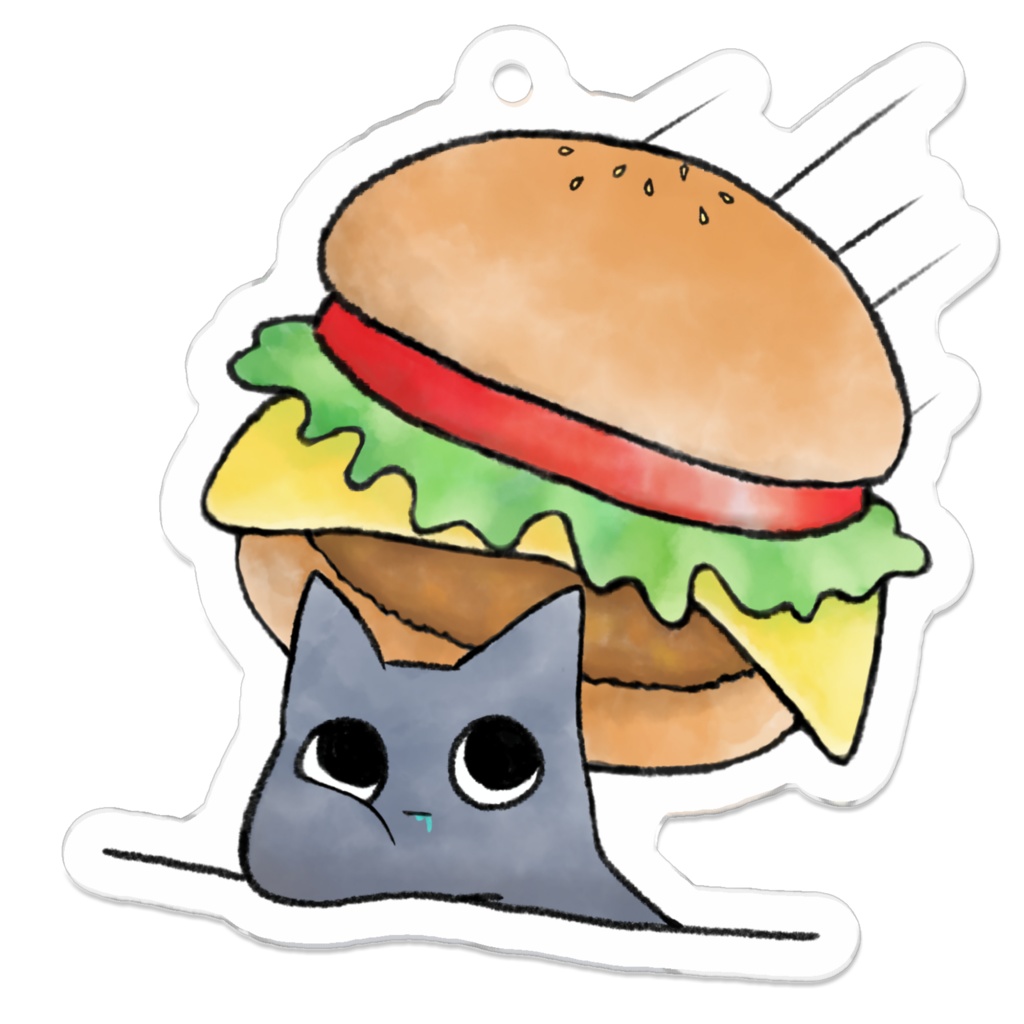 ジャンクフード くらえ🍔キーホルダー