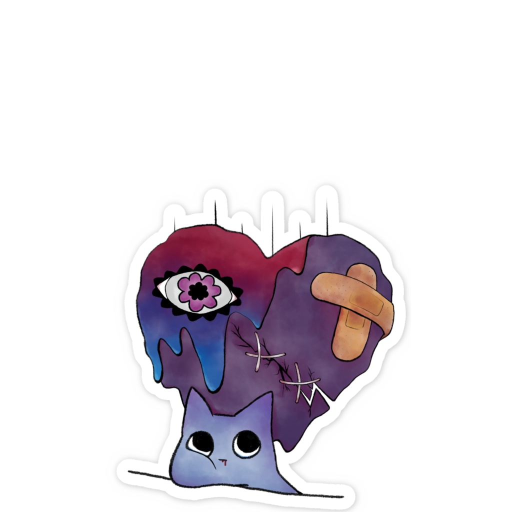 かわりに うけたるわ💔ちっこいステッカー