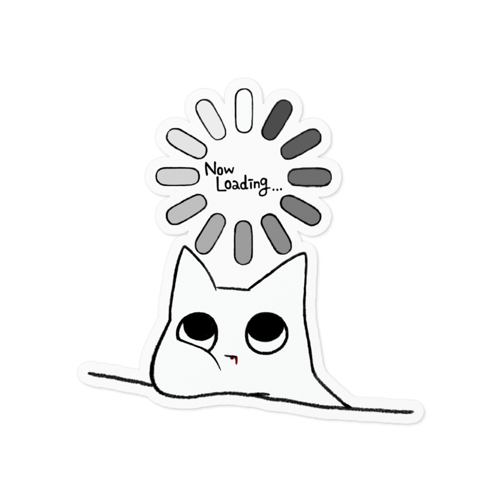 ちょっとまってな…🌀ステッカー