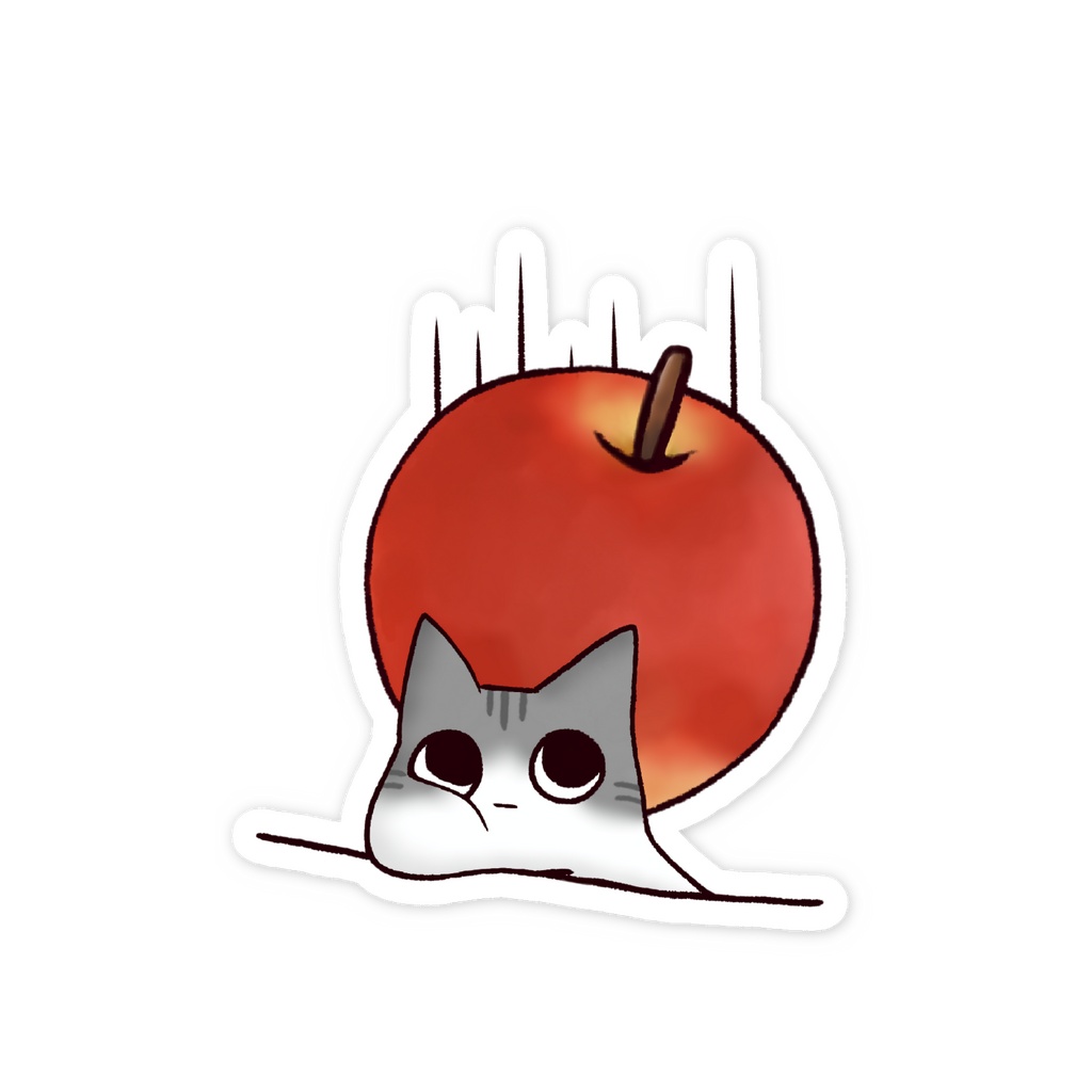 しゃっきしゃきの あかいやつ🍎ちっこいステッカー