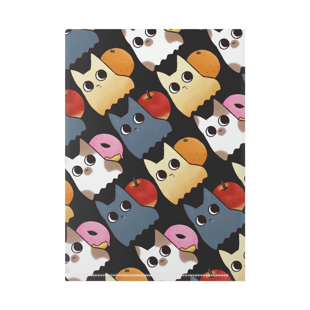 かたつむりにもなりたい クリアファイル🐌🍎🍩🍊