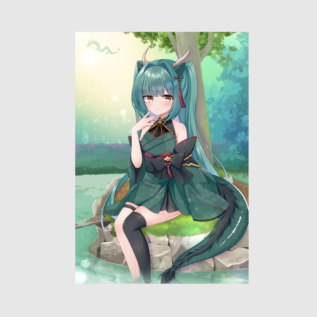 【お寺と龍のイラスト展】ポスター