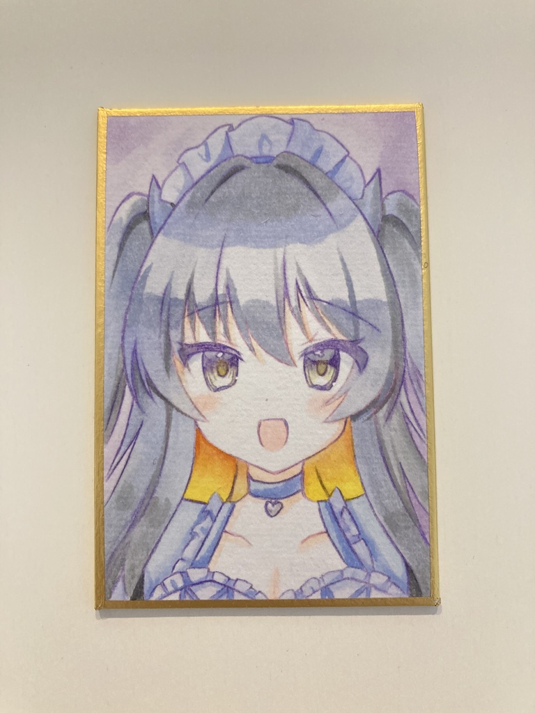 かるた判色紙　原画