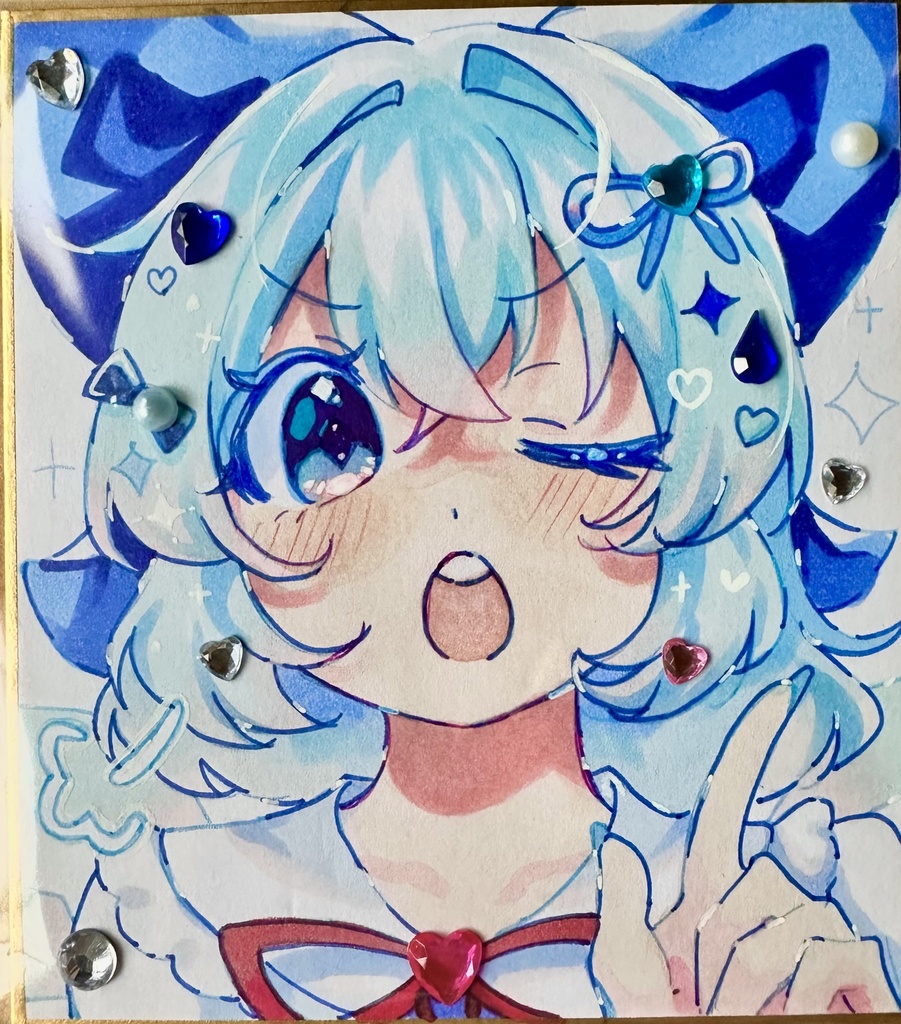 チルノちゃん色紙 ※難アリ