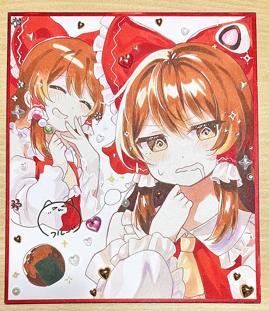 中色紙 霊夢さん