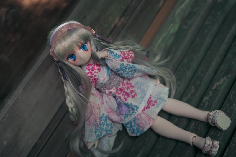 キモノドレス(紫陽花)